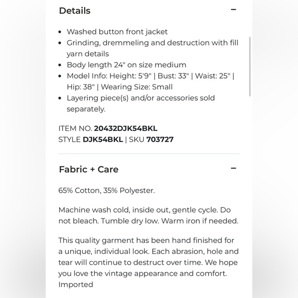 Distressed Denim Jacket - Picture 4 of 7